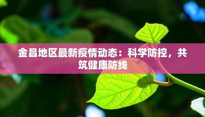 金昌地区最新疫情动态：科学防控，共筑健康防线