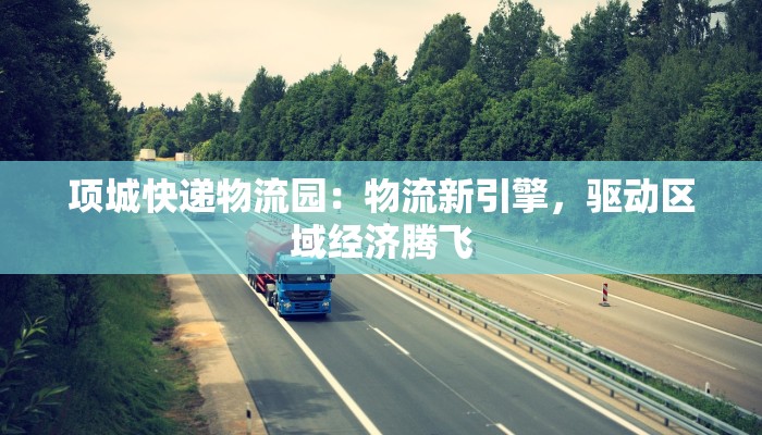 项城快递物流园：物流新引擎，驱动区域经济腾飞