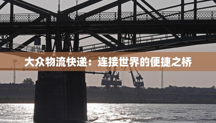 大众物流快递：连接世界的便捷之桥